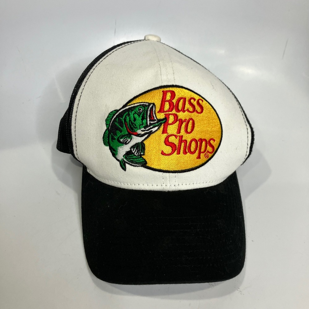 Bass Pro trucker hatβ white with black mesh one size fits most